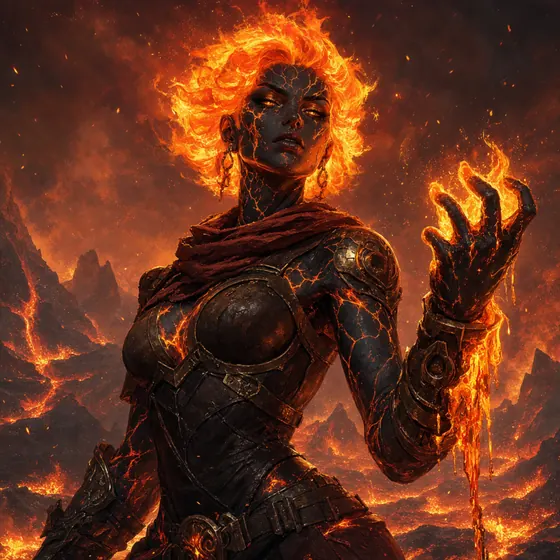 Emberward, a hero wreathed in fire