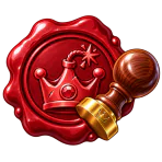 The royal stamp of approval: a red wax seal and its wooden stamper